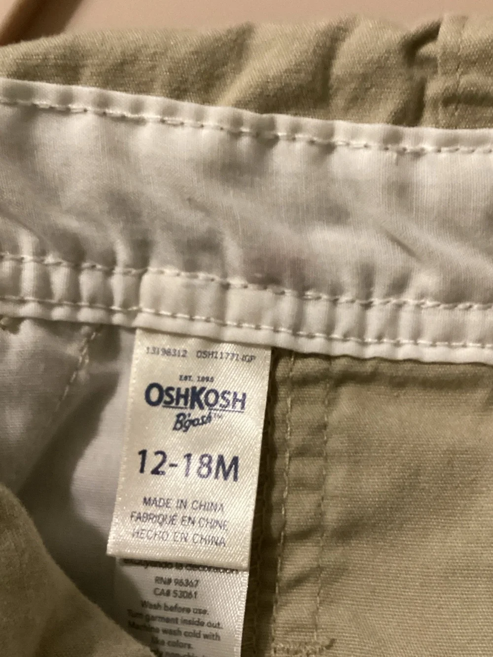OshKosh VTG Embroidered Kids Short Overalls Baseball Themed Size 12-18 Months